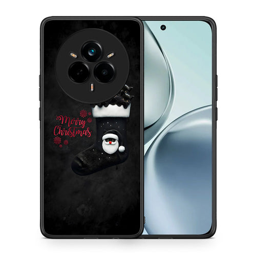 Θήκη Realme 14 Pro Merry Cat Christmas από τη Smartfits με σχέδιο στο πίσω μέρος και μαύρο περίβλημα | Realme 14 Pro Merry Cat Christmas case with colorful back and black bezels