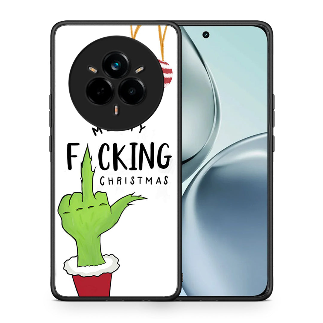 Θήκη Realme 14 Pro Merry F Xmas από τη Smartfits με σχέδιο στο πίσω μέρος και μαύρο περίβλημα | Realme 14 Pro Merry F Xmas case with colorful back and black bezels