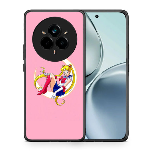 Θήκη Realme 14 Pro Moon Girl από τη Smartfits με σχέδιο στο πίσω μέρος και μαύρο περίβλημα | Realme 14 Pro Moon Girl case with colorful back and black bezels