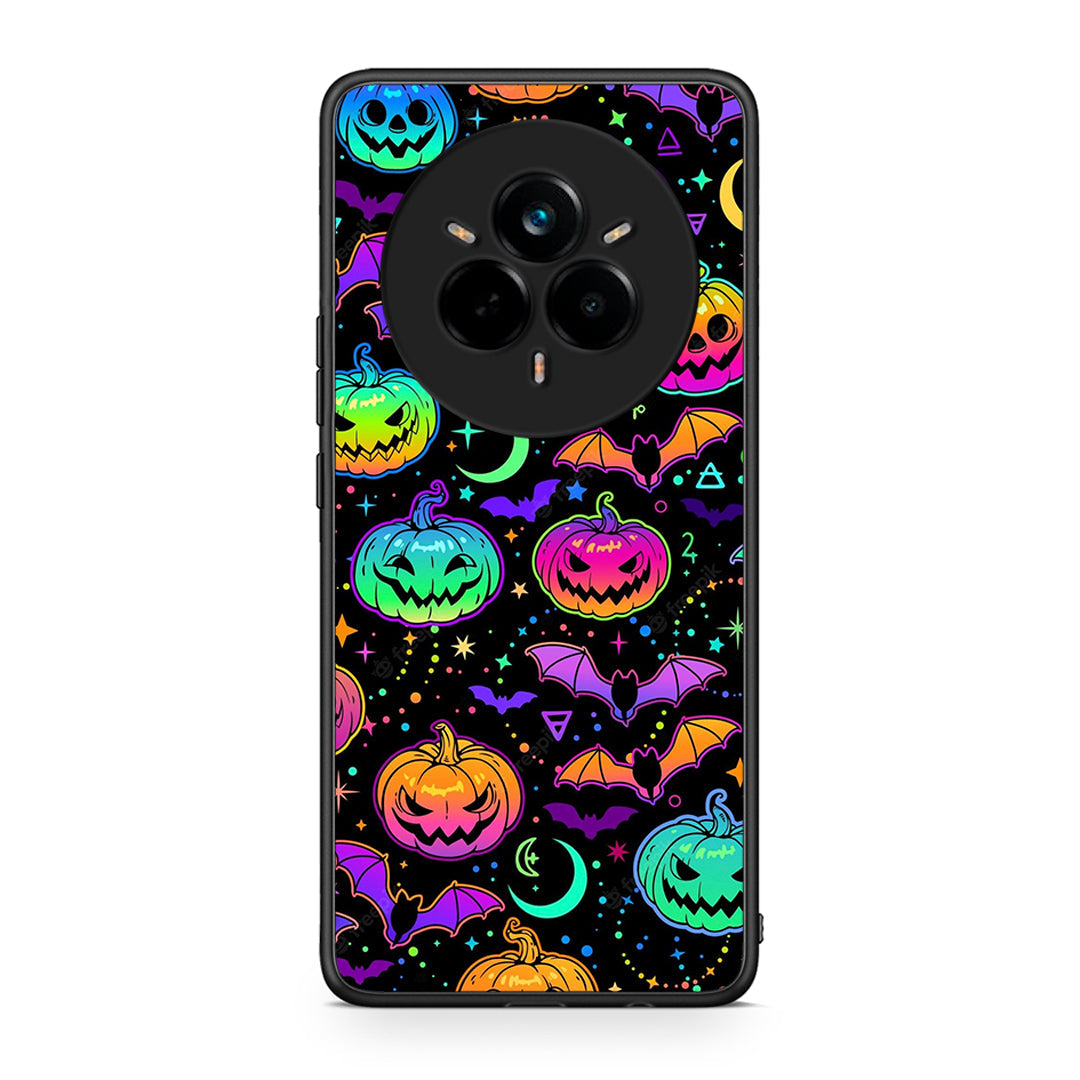Realme 14 Pro Neon Halloween θήκη από τη Smartfits με σχέδιο στο πίσω μέρος και μαύρο περίβλημα | Smartphone case with colorful back and black bezels by Smartfits