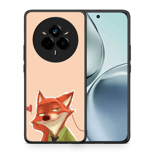 Θήκη Realme 14 Pro Nick Wilde And Judy Hopps Love 1 από τη Smartfits με σχέδιο στο πίσω μέρος και μαύρο περίβλημα | Realme 14 Pro Nick Wilde And Judy Hopps Love 1 case with colorful back and black bezels