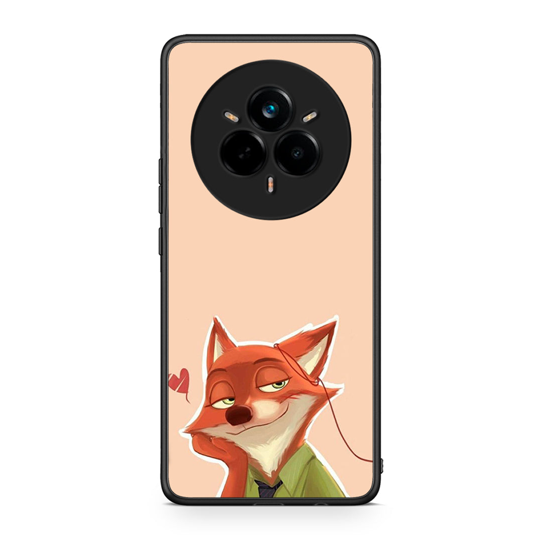 Realme 14 Pro Nick Wilde And Judy Hopps Love 1 θήκη από τη Smartfits με σχέδιο στο πίσω μέρος και μαύρο περίβλημα | Smartphone case with colorful back and black bezels by Smartfits