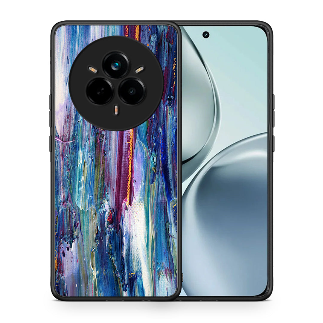 Θήκη Realme 14 Pro Winter Paint από τη Smartfits με σχέδιο στο πίσω μέρος και μαύρο περίβλημα | Realme 14 Pro Winter Paint case with colorful back and black bezels