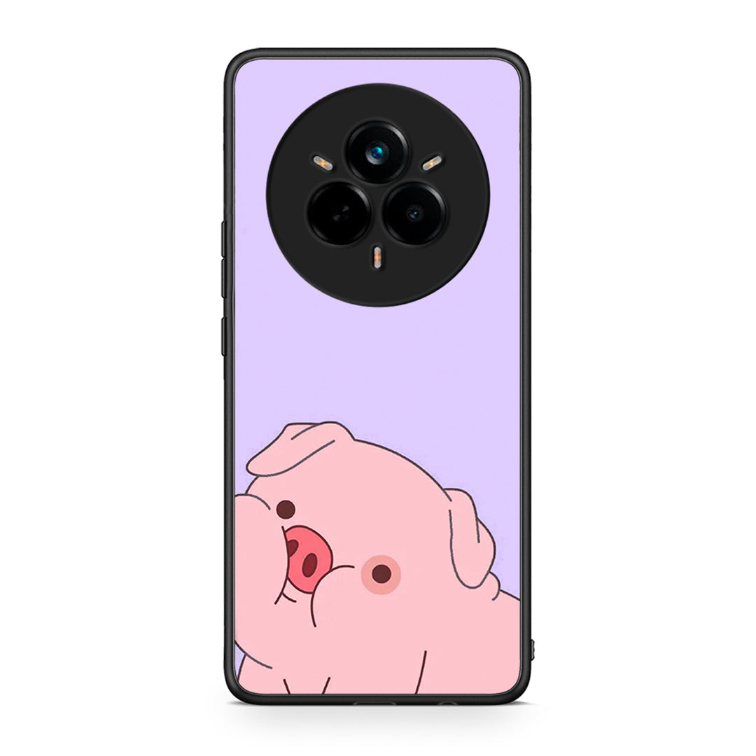 Realme 14 Pro Pig Love 2 Θήκη Αγίου Βαλεντίνου από τη Smartfits με σχέδιο στο πίσω μέρος και μαύρο περίβλημα | Smartphone case with colorful back and black bezels by Smartfits