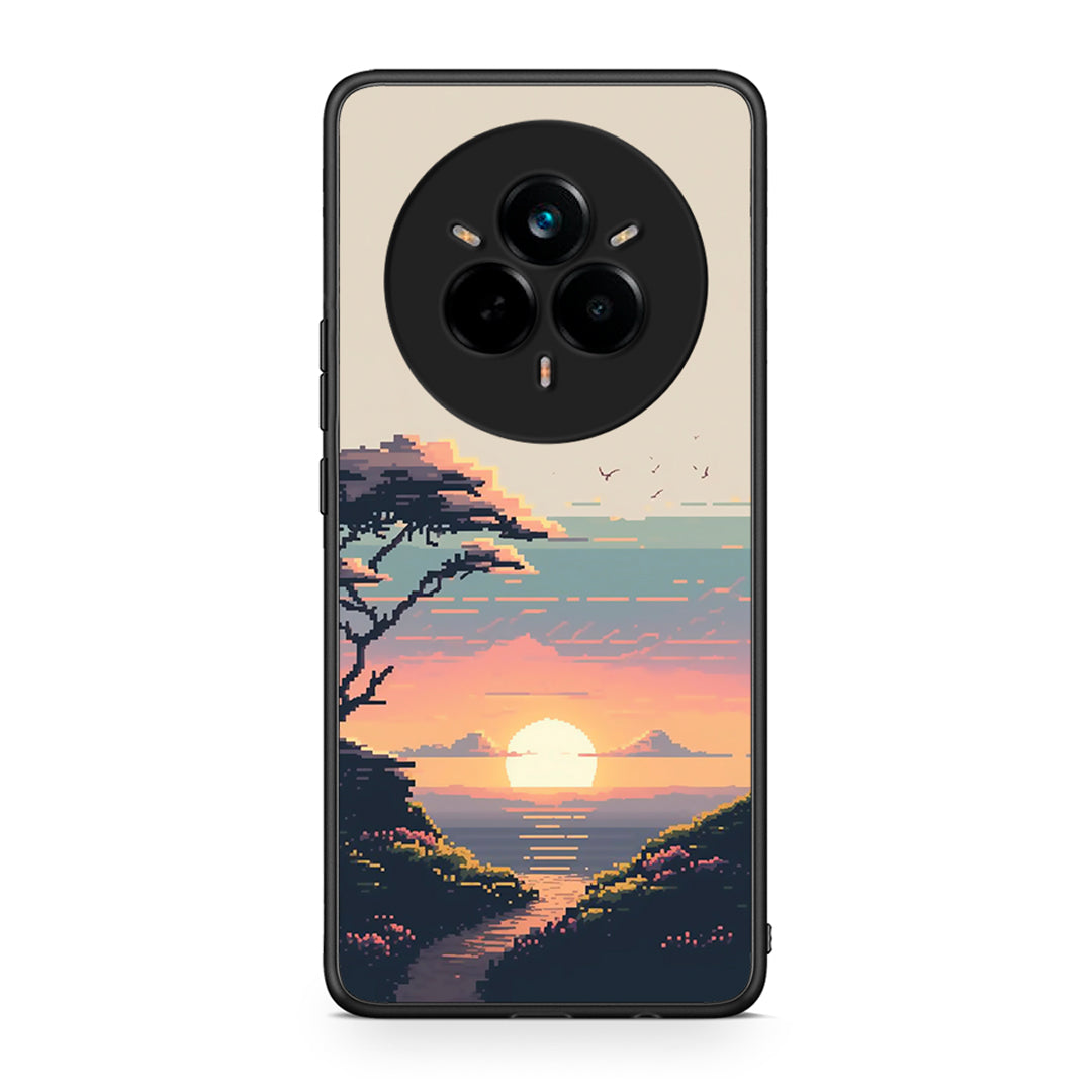 Realme 14 Pro Pixel Sunset Θήκη από τη Smartfits με σχέδιο στο πίσω μέρος και μαύρο περίβλημα | Smartphone case with colorful back and black bezels by Smartfits