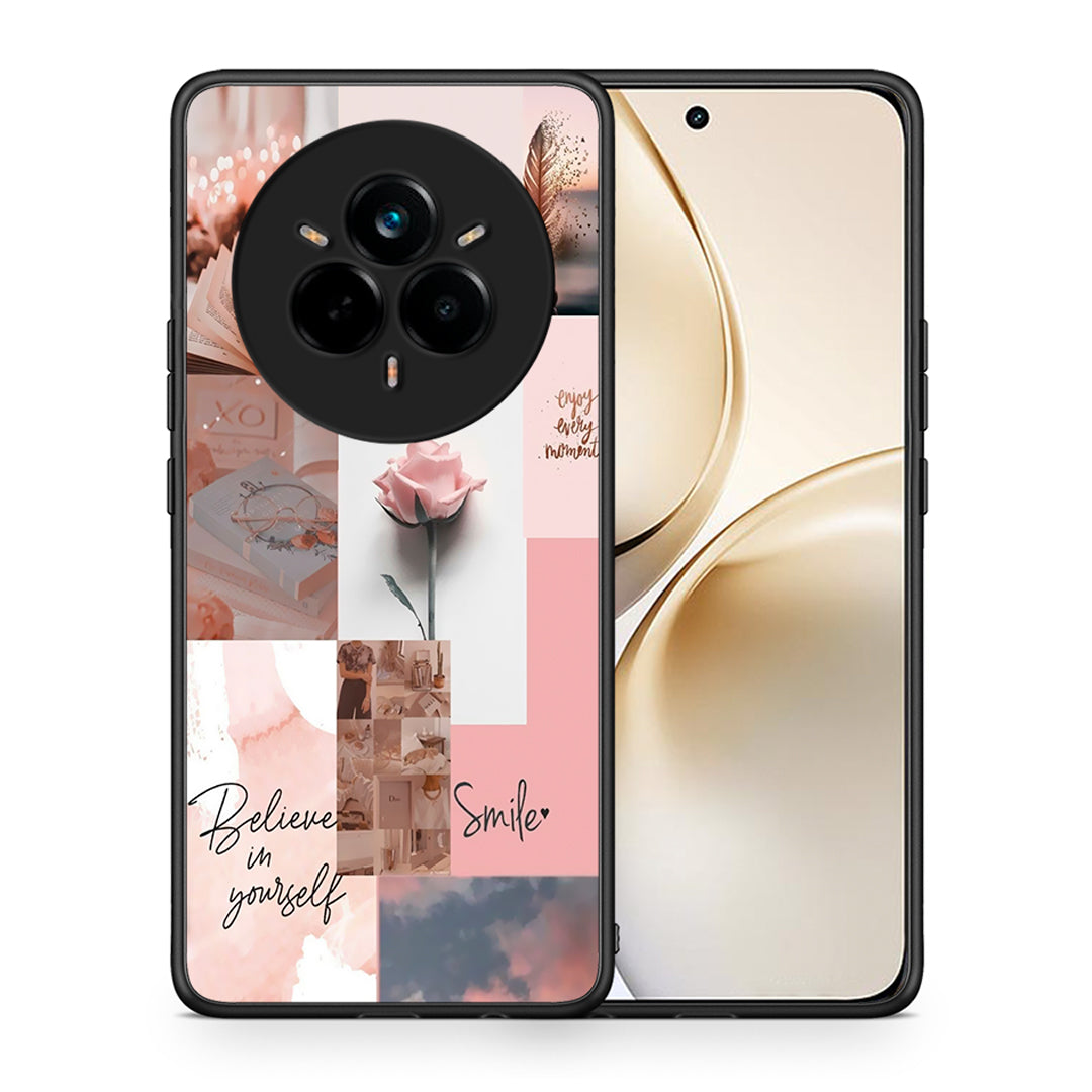 Θήκη Realme 14 Pro Plus Aesthetic Collage από τη Smartfits με σχέδιο στο πίσω μέρος και μαύρο περίβλημα | Realme 14 Pro Plus Aesthetic Collage case with colorful back and black bezels