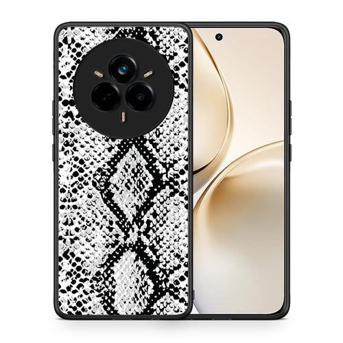 Θήκη Realme 14 Pro Plus White Snake Animal από τη Smartfits με σχέδιο στο πίσω μέρος και μαύρο περίβλημα | Realme 14 Pro Plus White Snake Animal case with colorful back and black bezels