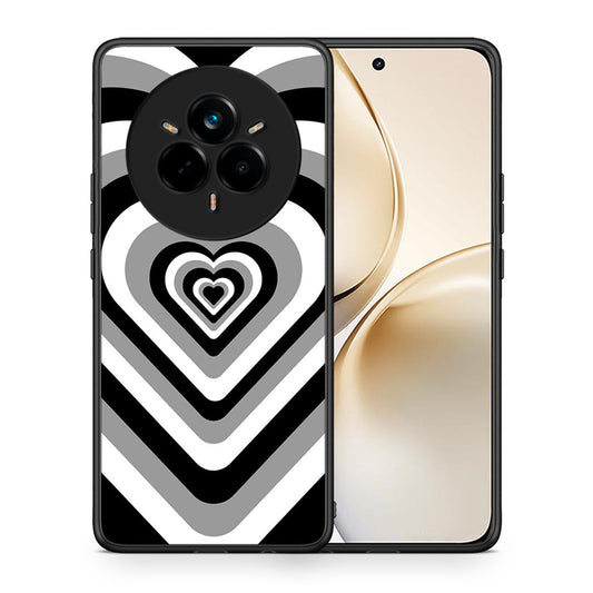 Θήκη Realme 14 Pro Plus Black Hearts από τη Smartfits με σχέδιο στο πίσω μέρος και μαύρο περίβλημα | Realme 14 Pro Plus Black Hearts case with colorful back and black bezels