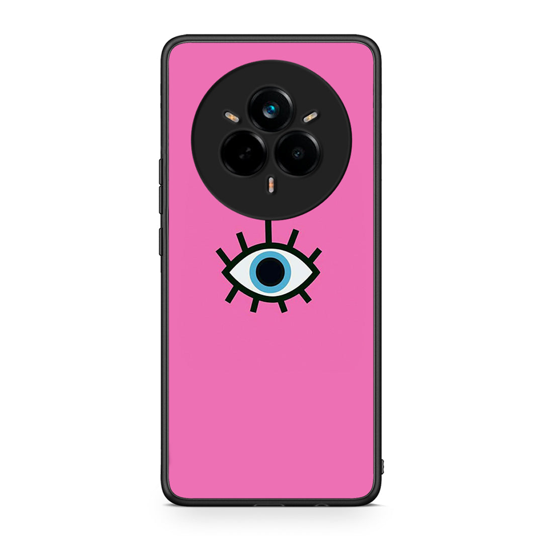 Realme 14 Pro Plus Blue Eye Pink θήκη από τη Smartfits με σχέδιο στο πίσω μέρος και μαύρο περίβλημα | Smartphone case with colorful back and black bezels by Smartfits