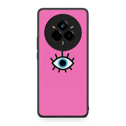 Realme 14 Pro Plus Blue Eye Pink θήκη από τη Smartfits με σχέδιο στο πίσω μέρος και μαύρο περίβλημα | Smartphone case with colorful back and black bezels by Smartfits