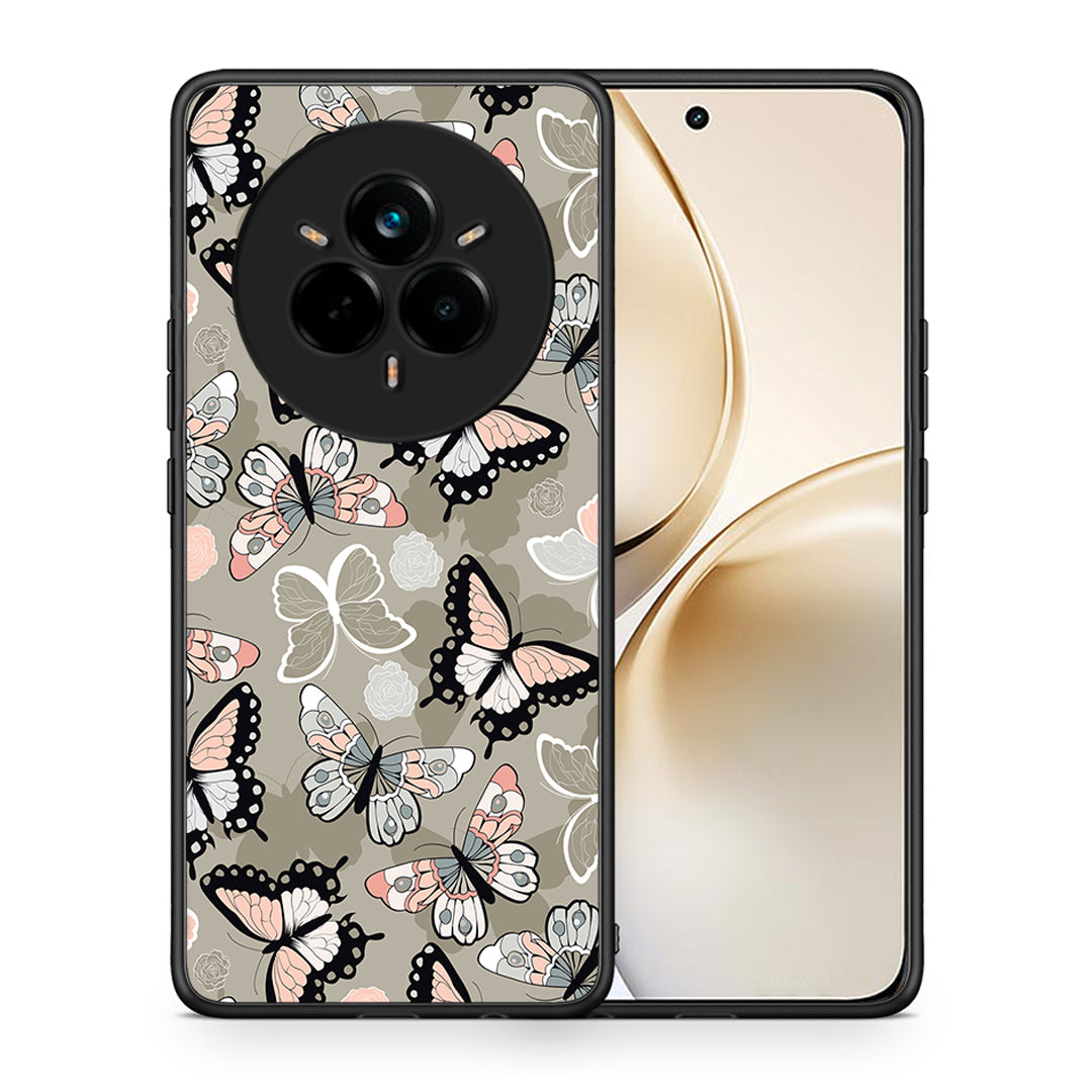 Θήκη Realme 14 Pro Plus Butterflies Boho από τη Smartfits με σχέδιο στο πίσω μέρος και μαύρο περίβλημα | Realme 14 Pro Plus Butterflies Boho case with colorful back and black bezels