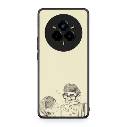 Realme 14 Pro Plus Carl And Ellie θήκη από τη Smartfits με σχέδιο στο πίσω μέρος και μαύρο περίβλημα | Smartphone case with colorful back and black bezels by Smartfits