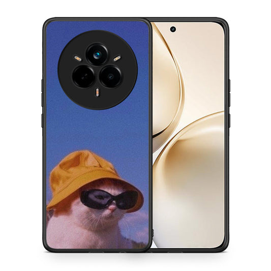 Θήκη Realme 14 Pro Plus Cat Diva από τη Smartfits με σχέδιο στο πίσω μέρος και μαύρο περίβλημα | Realme 14 Pro Plus Cat Diva case with colorful back and black bezels