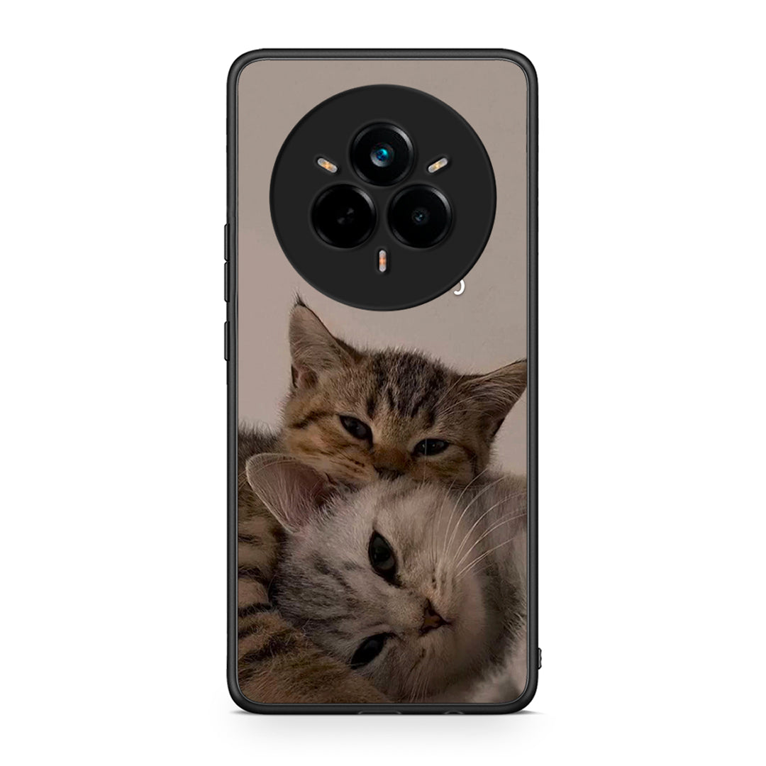 Realme 14 Pro Plus Cats In Love Θήκη από τη Smartfits με σχέδιο στο πίσω μέρος και μαύρο περίβλημα | Smartphone case with colorful back and black bezels by Smartfits