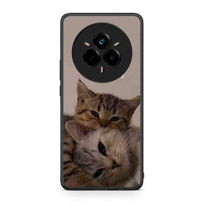 Realme 14 Pro Plus Cats In Love Θήκη από τη Smartfits με σχέδιο στο πίσω μέρος και μαύρο περίβλημα | Smartphone case with colorful back and black bezels by Smartfits