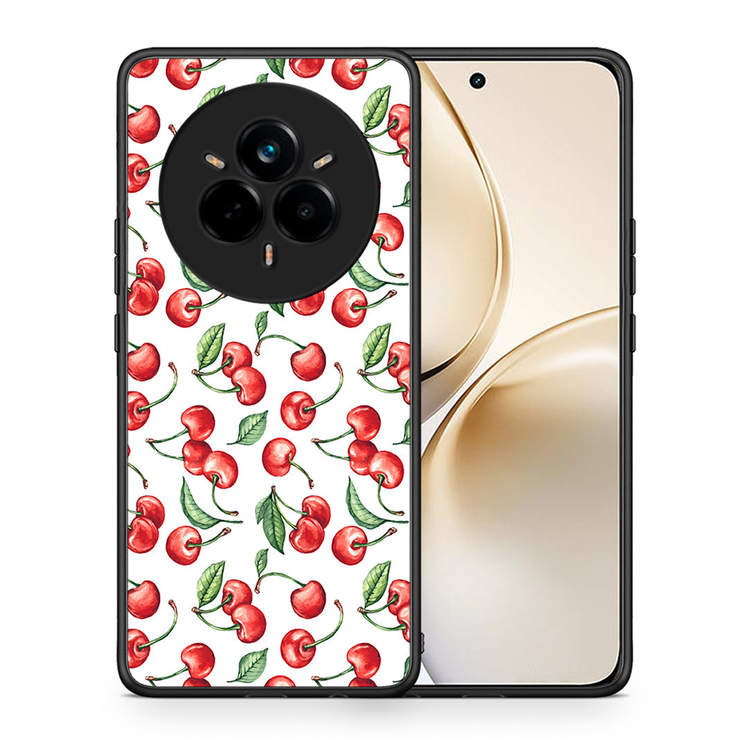 Θήκη Realme 14 Pro Plus Cherry Summer από τη Smartfits με σχέδιο στο πίσω μέρος και μαύρο περίβλημα | Realme 14 Pro Plus Cherry Summer case with colorful back and black bezels