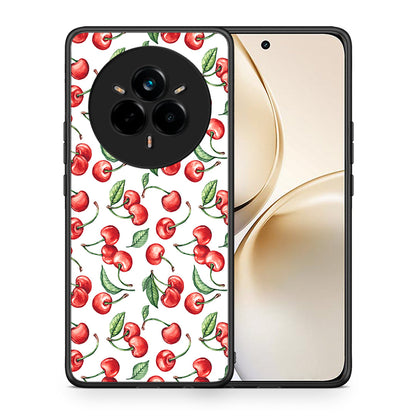 Θήκη Realme 14 Pro Plus Cherry Summer από τη Smartfits με σχέδιο στο πίσω μέρος και μαύρο περίβλημα | Realme 14 Pro Plus Cherry Summer case with colorful back and black bezels