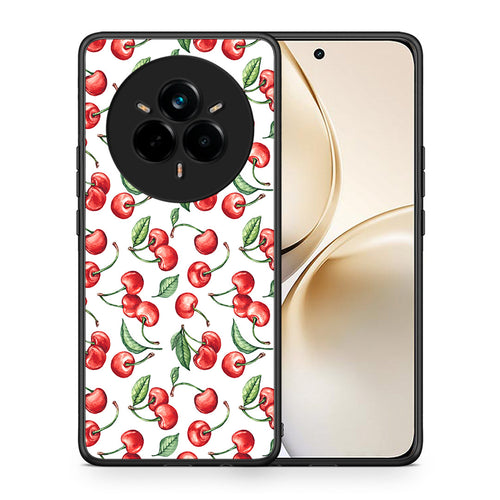 Θήκη Realme 14 Pro Plus Cherry Summer από τη Smartfits με σχέδιο στο πίσω μέρος και μαύρο περίβλημα | Realme 14 Pro Plus Cherry Summer case with colorful back and black bezels