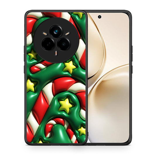 Θήκη Realme 14 Pro Plus Christmas Bubbles από τη Smartfits με σχέδιο στο πίσω μέρος και μαύρο περίβλημα | Realme 14 Pro Plus Christmas Bubbles case with colorful back and black bezels