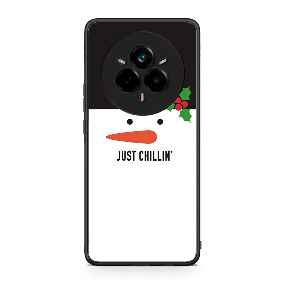 Realme 14 Pro Plus Christmas Chillin θήκη από τη Smartfits με σχέδιο στο πίσω μέρος και μαύρο περίβλημα | Smartphone case with colorful back and black bezels by Smartfits