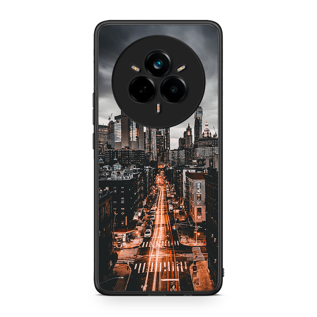 Realme 14 Pro Plus City Lights θήκη από τη Smartfits με σχέδιο στο πίσω μέρος και μαύρο περίβλημα | Smartphone case with colorful back and black bezels by Smartfits