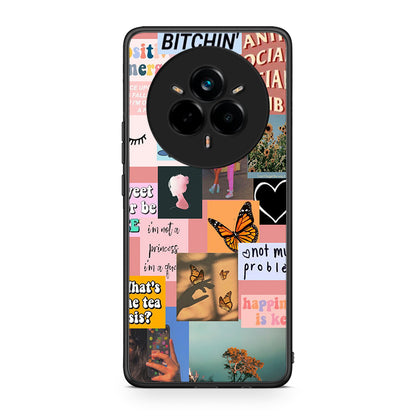 Realme 14 Pro Plus Collage Bitchin Θήκη Αγίου Βαλεντίνου από τη Smartfits με σχέδιο στο πίσω μέρος και μαύρο περίβλημα | Smartphone case with colorful back and black bezels by Smartfits