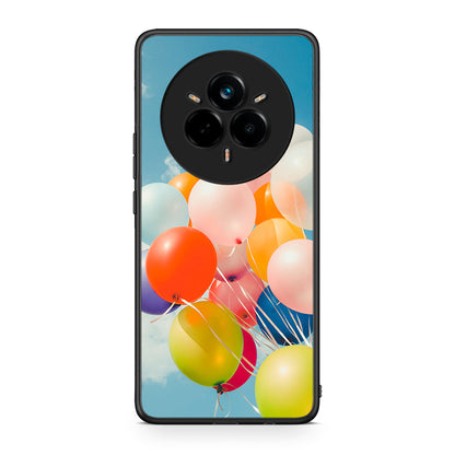 Realme 14 Pro Plus Colorful Balloons θήκη από τη Smartfits με σχέδιο στο πίσω μέρος και μαύρο περίβλημα | Smartphone case with colorful back and black bezels by Smartfits