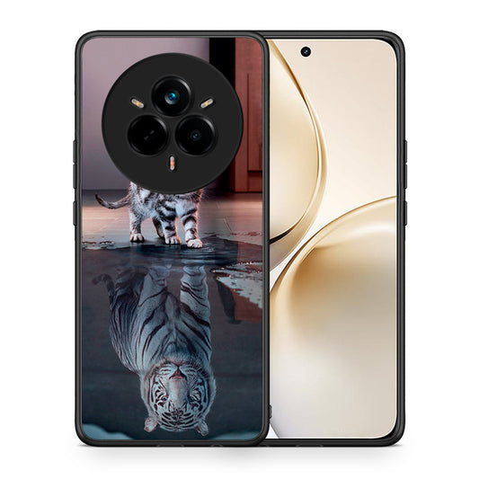 Θήκη Realme 14 Pro Plus Tiger Cute από τη Smartfits με σχέδιο στο πίσω μέρος και μαύρο περίβλημα | Realme 14 Pro Plus Tiger Cute case with colorful back and black bezels