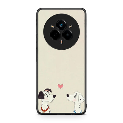 Realme 14 Pro Plus Dalmatians Love θήκη από τη Smartfits με σχέδιο στο πίσω μέρος και μαύρο περίβλημα | Smartphone case with colorful back and black bezels by Smartfits