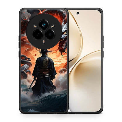 Θήκη Realme 14 Pro Plus Dragons Fight από τη Smartfits με σχέδιο στο πίσω μέρος και μαύρο περίβλημα | Realme 14 Pro Plus Dragons Fight case with colorful back and black bezels