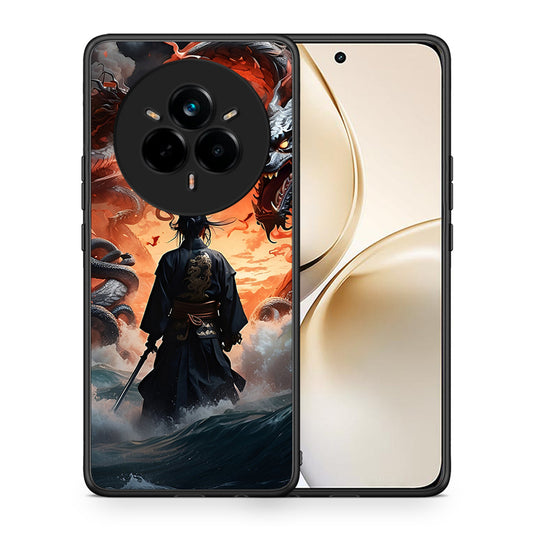 Θήκη Realme 14 Pro Plus Dragons Fight από τη Smartfits με σχέδιο στο πίσω μέρος και μαύρο περίβλημα | Realme 14 Pro Plus Dragons Fight case with colorful back and black bezels