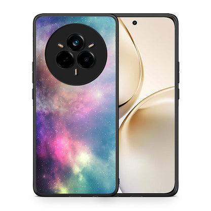 Θήκη Realme 14 Pro Plus Rainbow Galaxy από τη Smartfits με σχέδιο στο πίσω μέρος και μαύρο περίβλημα | Realme 14 Pro Plus Rainbow Galaxy case with colorful back and black bezels