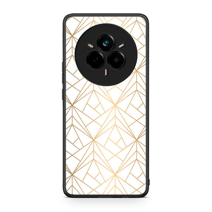 111 - Realme 14 Pro Plus Luxury White Geometric case, cover, bumper