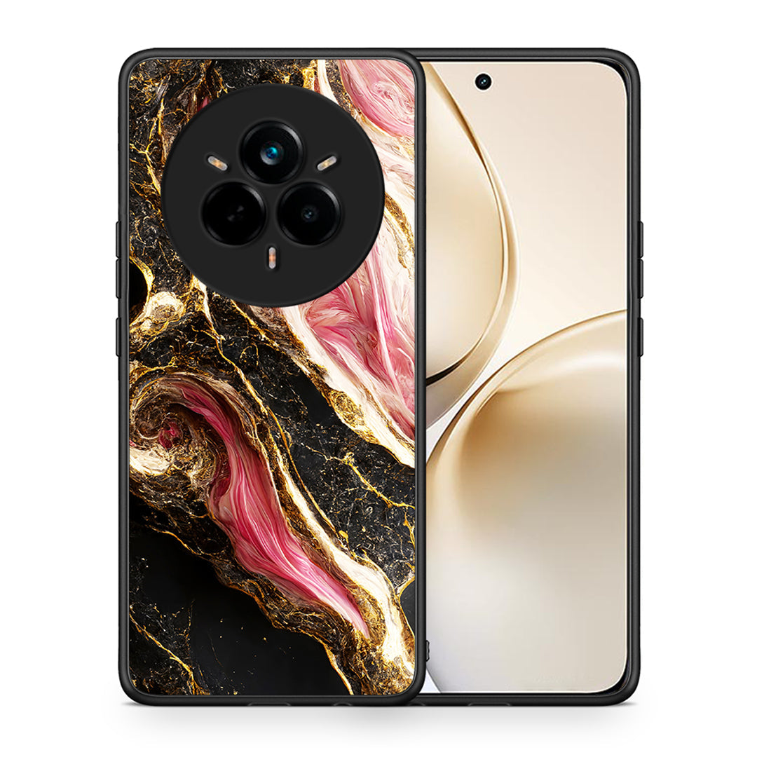 Θήκη Realme 14 Pro Plus Glamorous Pink Marble από τη Smartfits με σχέδιο στο πίσω μέρος και μαύρο περίβλημα | Realme 14 Pro Plus Glamorous Pink Marble case with colorful back and black bezels