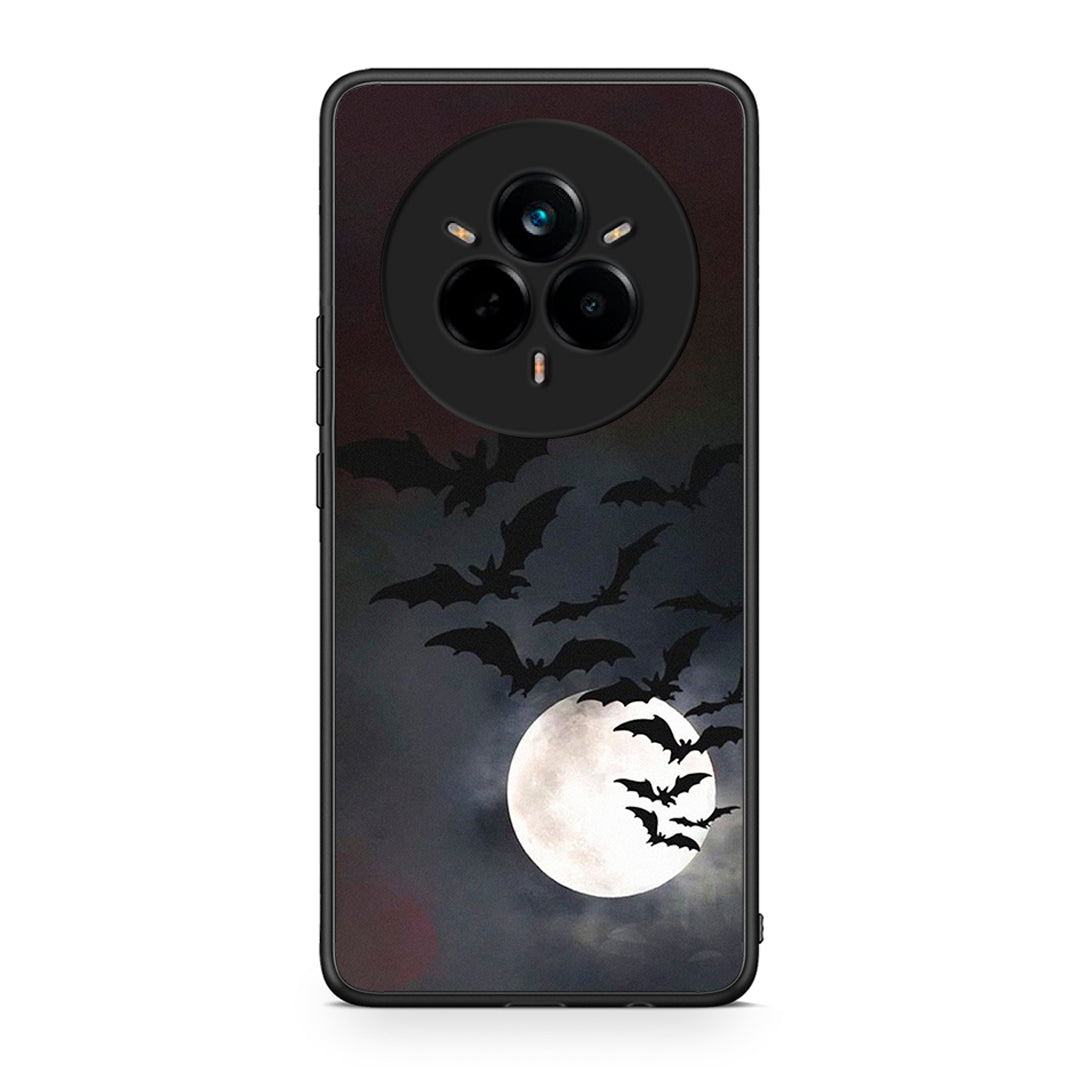 Realme 14 Pro Plus Halloween Bat Night Θήκη από τη Smartfits με σχέδιο στο πίσω μέρος και μαύρο περίβλημα | Smartphone case with colorful back and black bezels by Smartfits
