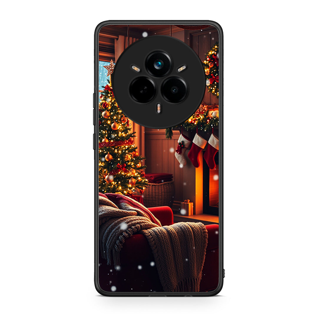 Realme 14 Pro Plus Home For Christmas θήκη από τη Smartfits με σχέδιο στο πίσω μέρος και μαύρο περίβλημα | Smartphone case with colorful back and black bezels by Smartfits