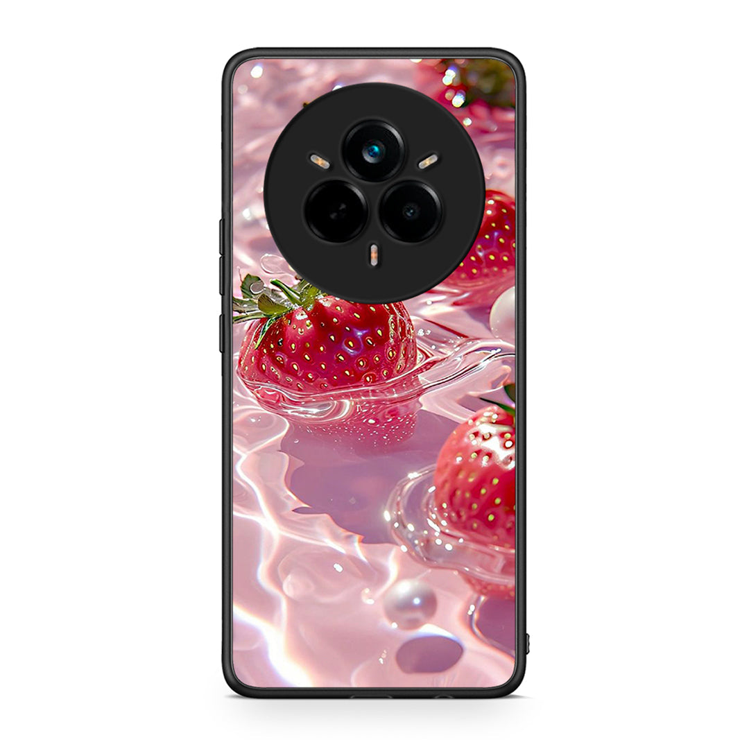 Realme 14 Pro Plus Juicy Strawberries θήκη από τη Smartfits με σχέδιο στο πίσω μέρος και μαύρο περίβλημα | Smartphone case with colorful back and black bezels by Smartfits