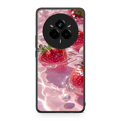 Realme 14 Pro Plus Juicy Strawberries θήκη από τη Smartfits με σχέδιο στο πίσω μέρος και μαύρο περίβλημα | Smartphone case with colorful back and black bezels by Smartfits