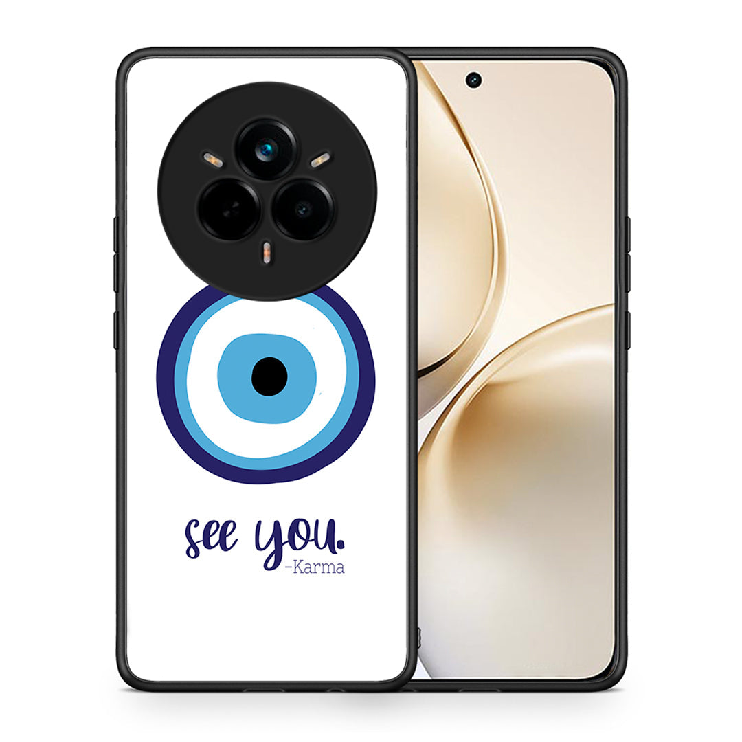 Θήκη Realme 14 Pro Plus Karma Says από τη Smartfits με σχέδιο στο πίσω μέρος και μαύρο περίβλημα | Realme 14 Pro Plus Karma Says case with colorful back and black bezels