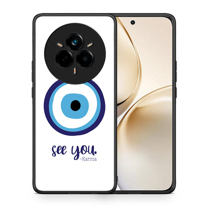 Θήκη Realme 14 Pro Plus Karma Says από τη Smartfits με σχέδιο στο πίσω μέρος και μαύρο περίβλημα | Realme 14 Pro Plus Karma Says case with colorful back and black bezels