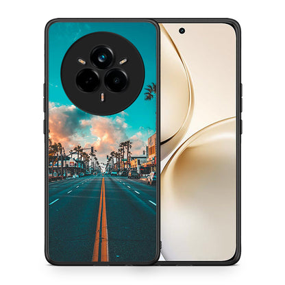 Θήκη Realme 14 Pro Plus City Landscape από τη Smartfits με σχέδιο στο πίσω μέρος και μαύρο περίβλημα | Realme 14 Pro Plus City Landscape case with colorful back and black bezels