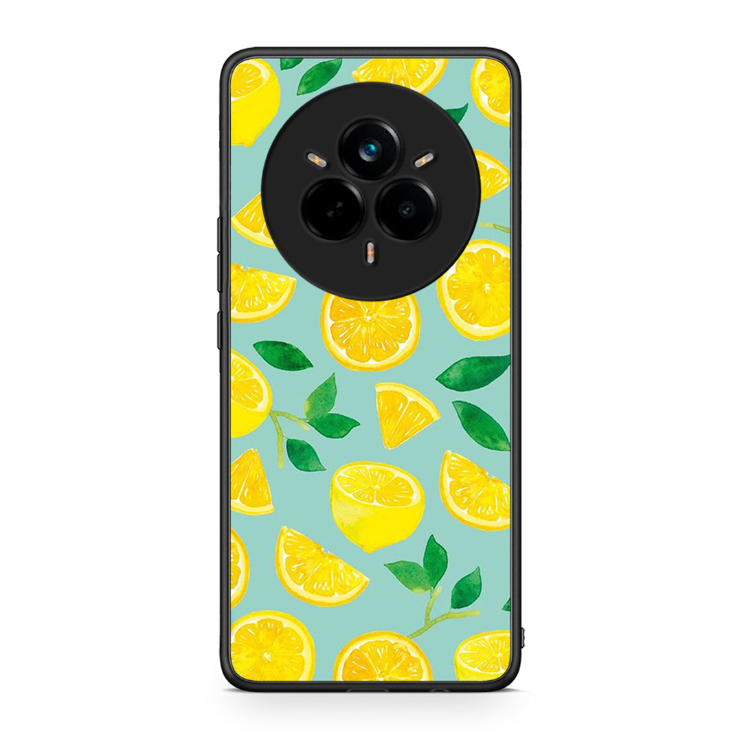 Realme 14 Pro Plus Lemons θήκη από τη Smartfits με σχέδιο στο πίσω μέρος και μαύρο περίβλημα | Smartphone case with colorful back and black bezels by Smartfits