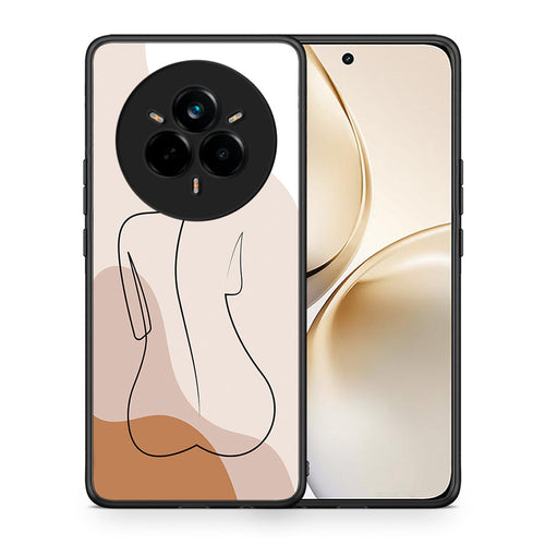 Θήκη Realme 14 Pro Plus LineArt Woman από τη Smartfits με σχέδιο στο πίσω μέρος και μαύρο περίβλημα | Realme 14 Pro Plus LineArt Woman case with colorful back and black bezels