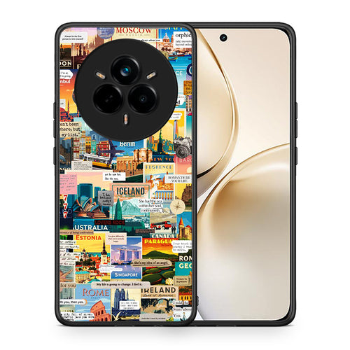 Θήκη Realme 14 Pro Plus Live To Travel από τη Smartfits με σχέδιο στο πίσω μέρος και μαύρο περίβλημα | Realme 14 Pro Plus Live To Travel case with colorful back and black bezels