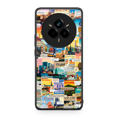 Realme 14 Pro Plus Live To Travel θήκη από τη Smartfits με σχέδιο στο πίσω μέρος και μαύρο περίβλημα | Smartphone case with colorful back and black bezels by Smartfits