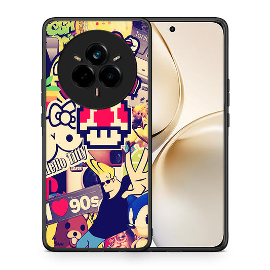Θήκη Realme 14 Pro Plus Love The 90s από τη Smartfits με σχέδιο στο πίσω μέρος και μαύρο περίβλημα | Realme 14 Pro Plus Love The 90s case with colorful back and black bezels