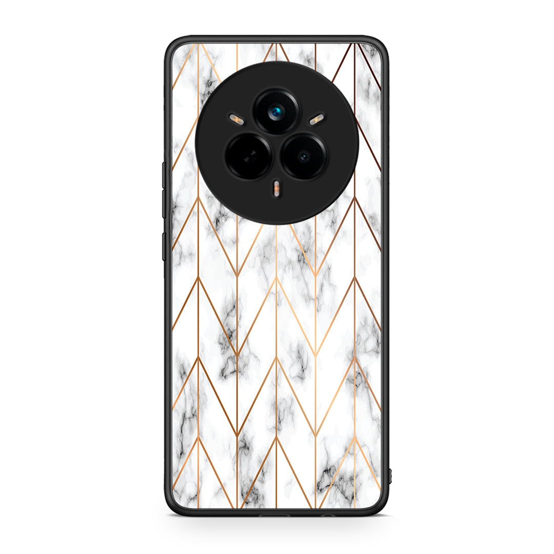 44 - Realme 14 Pro Plus Gold Geometric Marble case, cover, bumper