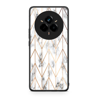 44 - Realme 14 Pro Plus Gold Geometric Marble case, cover, bumper