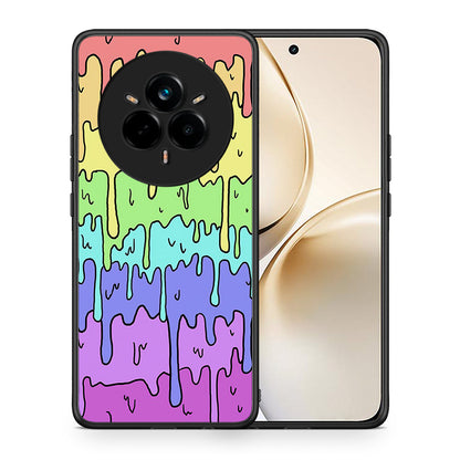 Θήκη Realme 14 Pro Plus Melting Rainbow από τη Smartfits με σχέδιο στο πίσω μέρος και μαύρο περίβλημα | Realme 14 Pro Plus Melting Rainbow case with colorful back and black bezels