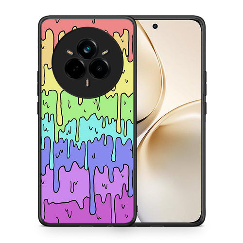 Θήκη Realme 14 Pro Plus Melting Rainbow από τη Smartfits με σχέδιο στο πίσω μέρος και μαύρο περίβλημα | Realme 14 Pro Plus Melting Rainbow case with colorful back and black bezels